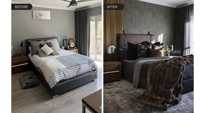 Grey to Gorgeous: A Masculine Bedroom Makeover Through Virtual Consult