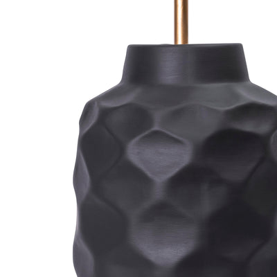 Smooth ebony finish on the Honeycomb table lamp base by Giava Interiors in South Africa