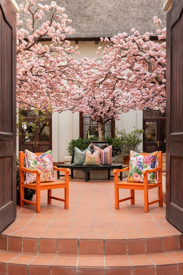 Outdoor styling and scatter cushions from Giava Interiors made in South Africa