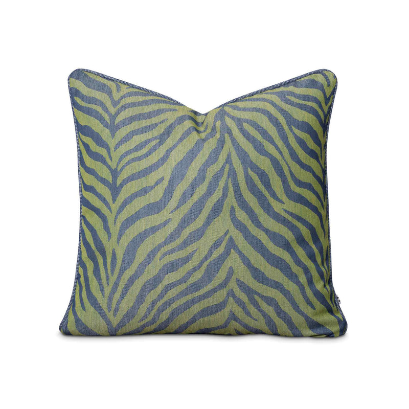 Green and blue zebra stripe outdoor scatter over by Giava Interiors made in South Africa