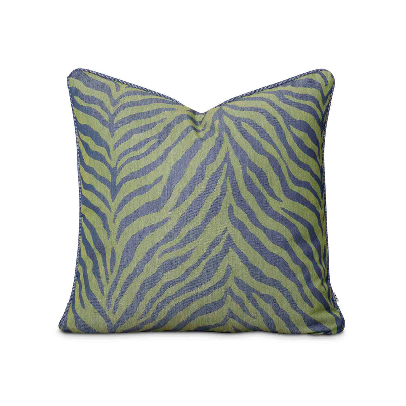 Blue and green zabra patterned scatter by Giava Interiors made in South Africa