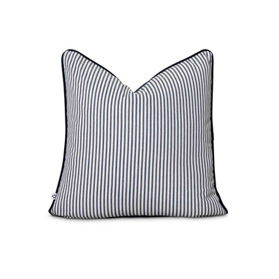 Navy stripe on white scatter cover by Giava Interiors made In South Africa