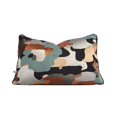 Decorative pillow with abstract multicolor pattern by Giava Interiors made in South Africa