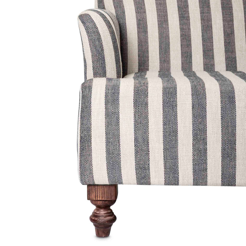 Anisha chair corner and leg details. Made in South Africa by Giava Interiors