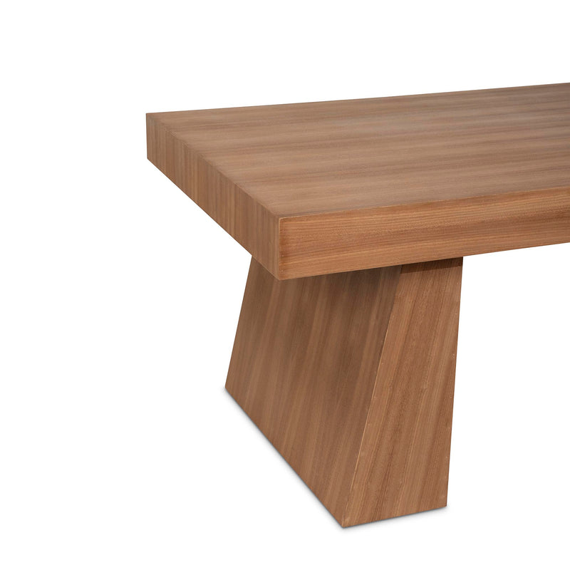 The stylish and durable Riki Dining Table in solid natural Kiaat by Giava Interiors, handcrafted in South Africa 