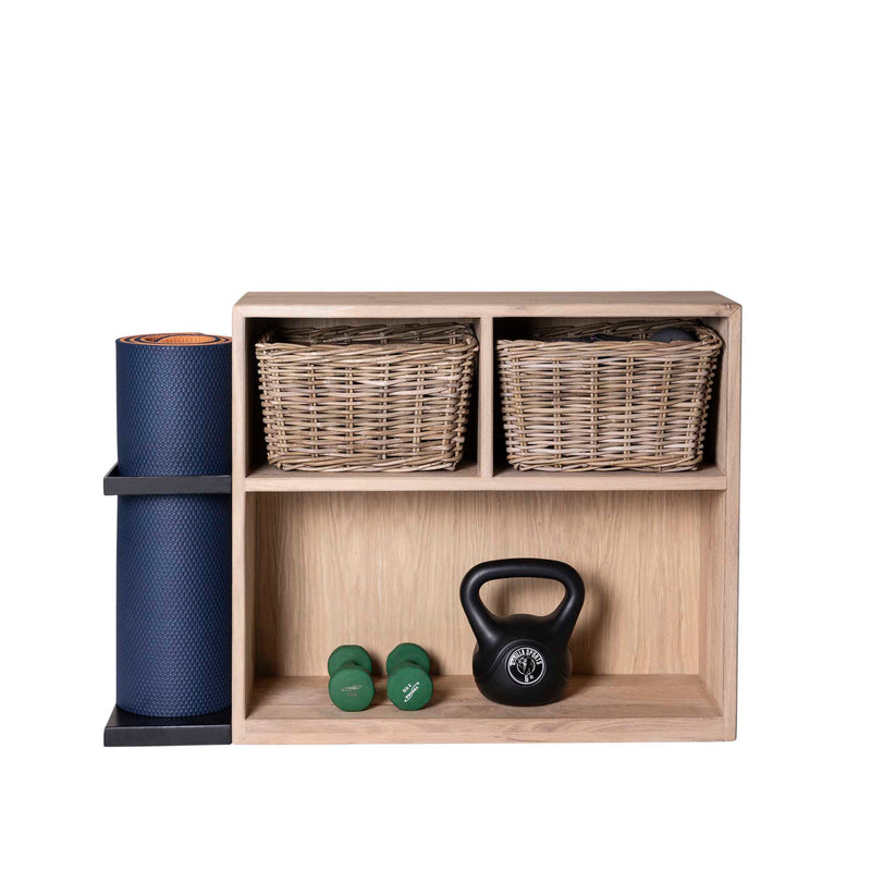 Balance Gym  Console Caddy pictured with gym equipment by Giava Interiors made in South Africa