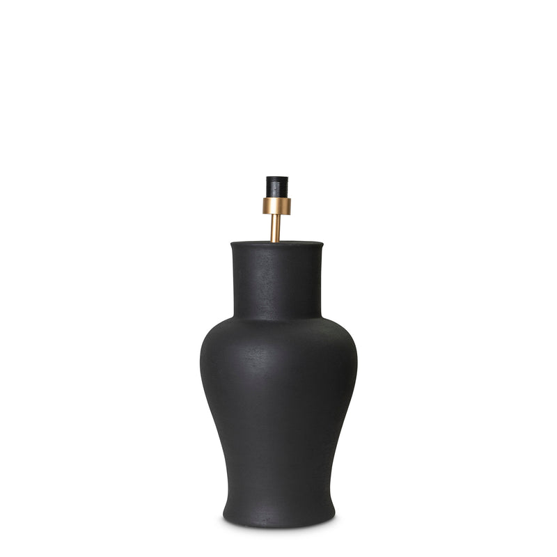 Black textured baluster lamp base by Giava Interiors made in South Africa