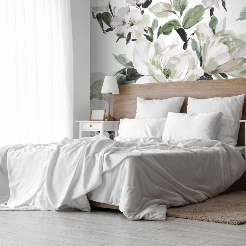White roses in bloom wallpaper by Giava Interiors. Made in South Africa
