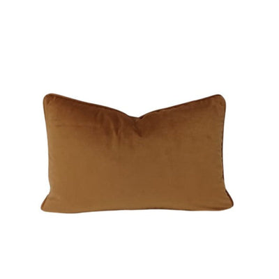 A caramel coloured velvet scatter cover by Giava Interiors made in South Africa