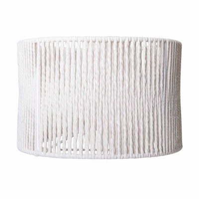 White cotton string frame for the bisque belly lamp base by Giava Interiors