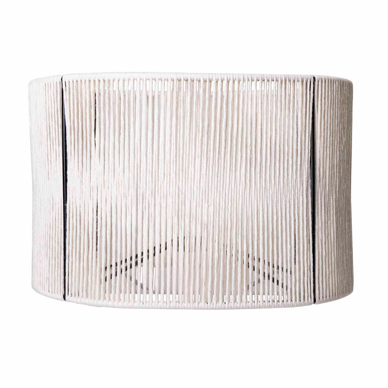 Closeup of the beige cotton string  on stylish black frame by Giava Interiors. Made in South Africa.