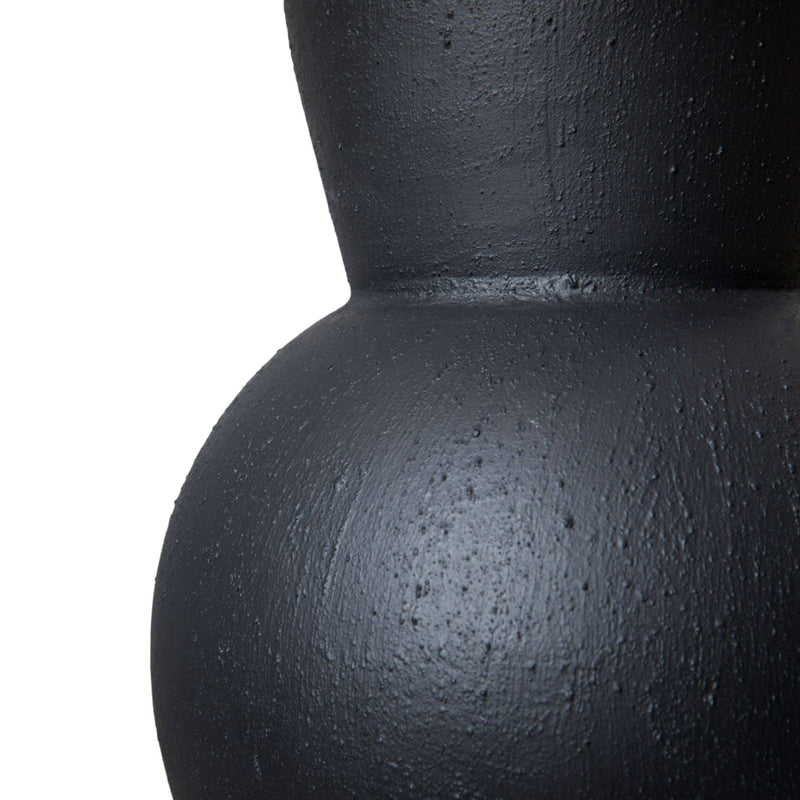 Curve Table Lamp in Ebony with Hessian Shade