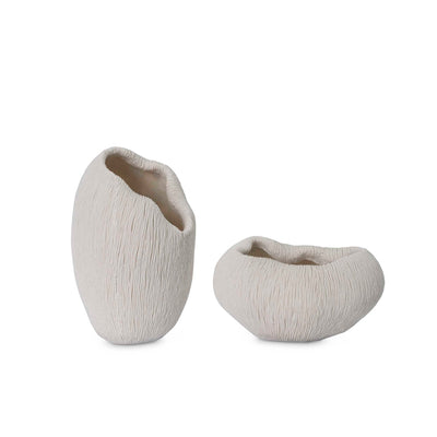 Coral Vase set of 2 in white coral inspired shapes by Giava Interiors, South Africa