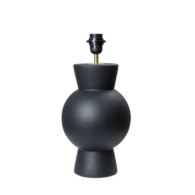 Curve Table Lamp in Ebony with Hessian Shade
