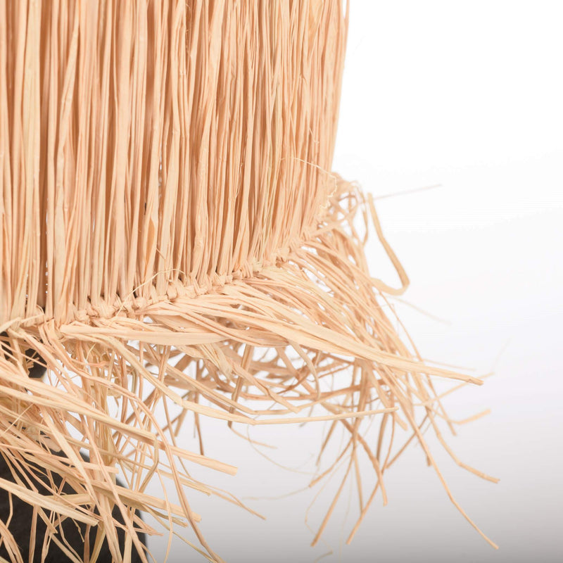 Raffia lampshade in natural details. Made by Giava Interiors in South Africa