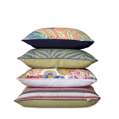 Stack of four colorful Fynbos outdoor scatter set by Giava Interiors made in South Africa
