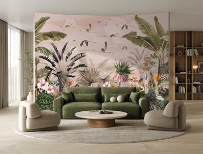 Flamants Roses Wall Mural