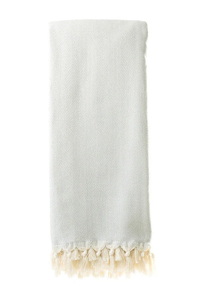 Woven Herringbone throw in pearl by Giava Interiors made in South Africa