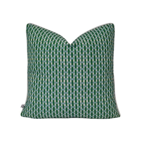 Green checkered pillow by Giava Interiors made in South Africa