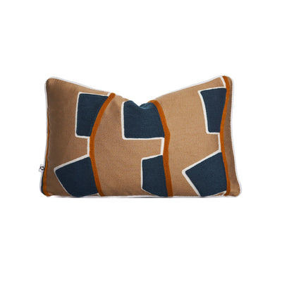Navy and clay coloured combination scatter cover by Giava Interiors. Made in South Africa. 