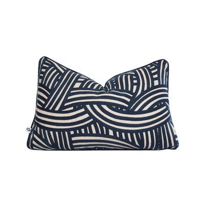 Navy patterned scatter cushion by Giava Interiors made in South Africa 