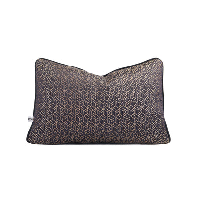 Gold thread on black scatter cover by Giava Interiors made in South Africa