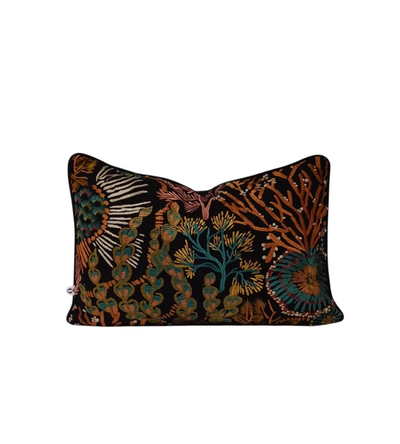 Vibrant colourful embroidery on Mona cover by Giava Interiors. Made in South Africa