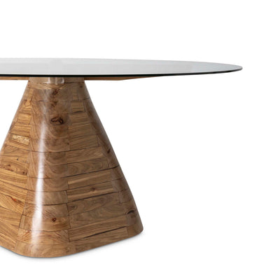 Makonde Dining Table side view by Giava Interiros made in South Africa