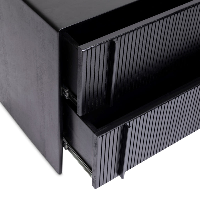 All black bedside table with 2 drawers by Giava Interiors made in South Africa