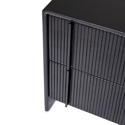 All black 2 drawer bedside table by Giava Interiors made in South Africa