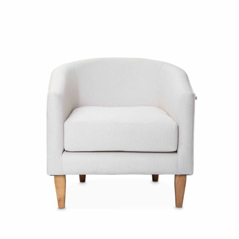 Front view of the Nisha occasional chair by Giava Interiors made in South Africa
