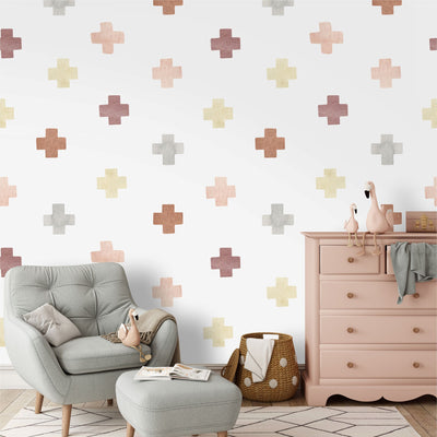 Painted cross wallpaper by Giava Interiors made in South Africa