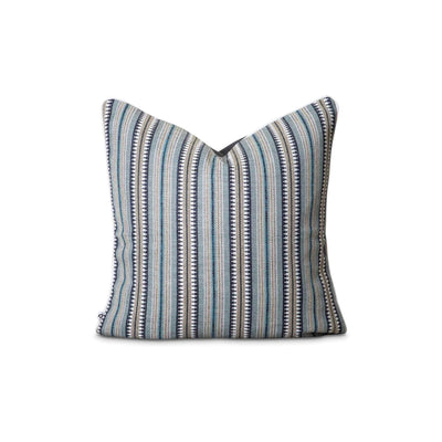 Puerto Rico embroidered outdoor scatter cushion in blues by Giava Interriors made in South Africa