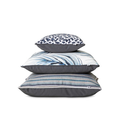 Puerto Rico scatter cushions in denim colours. Made by Giava Interiors in South Africa