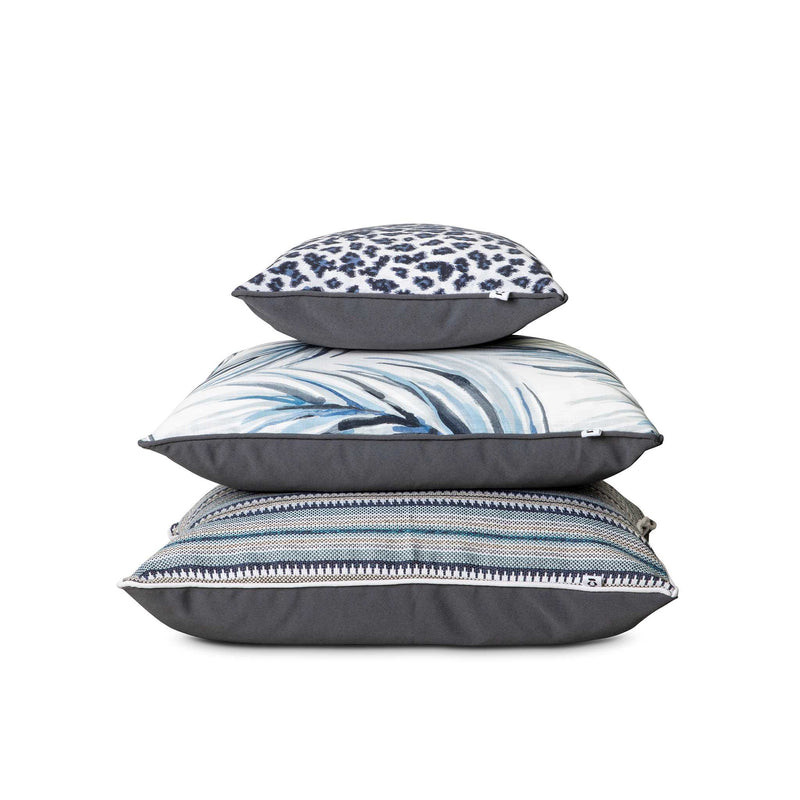 Puerto Rico scatter cushions in denim colours. Made by Giava Interiors in South Africa