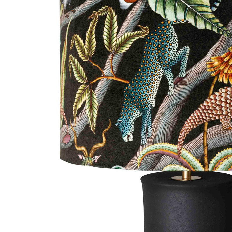 Pangolin Park Night Velvet lampshade closeup by Giava Interiors made in South Africa