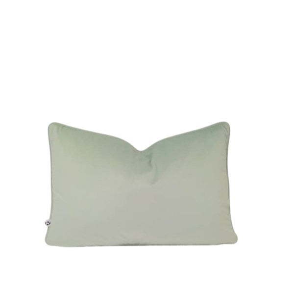 Pastel mint coloured velvet scatter cover by Giava Interiors made in South Africa