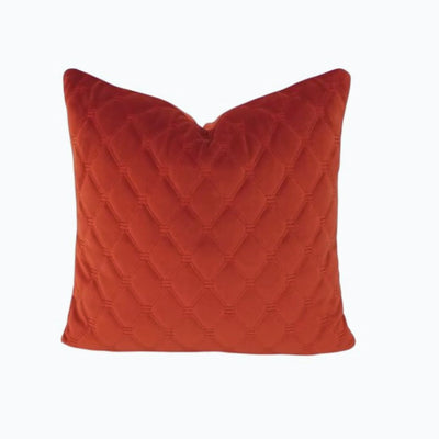 Quilted orange velbet scatter by Giava Interiors made in South Africa