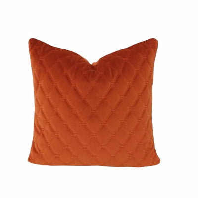 Quilted burnt orange velvet scatter cushion cover by Giava Interiors made in South Africa
