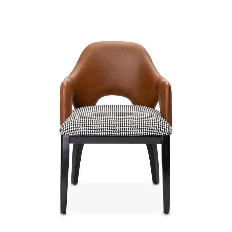 Houndstooth and faux leather dining chair by Giava Interiors. Made in South Africa