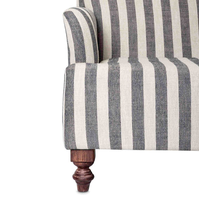 Savoy chair corner and leg details. Made in South Africa by Giava Interiors