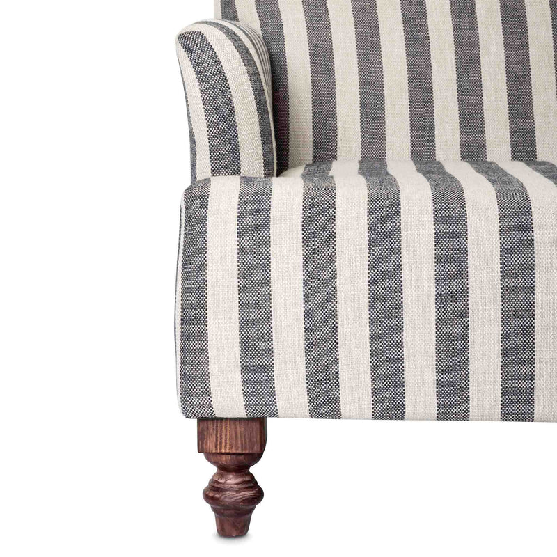 Savoy chair corner and leg details. Made in South Africa by Giava Interiors