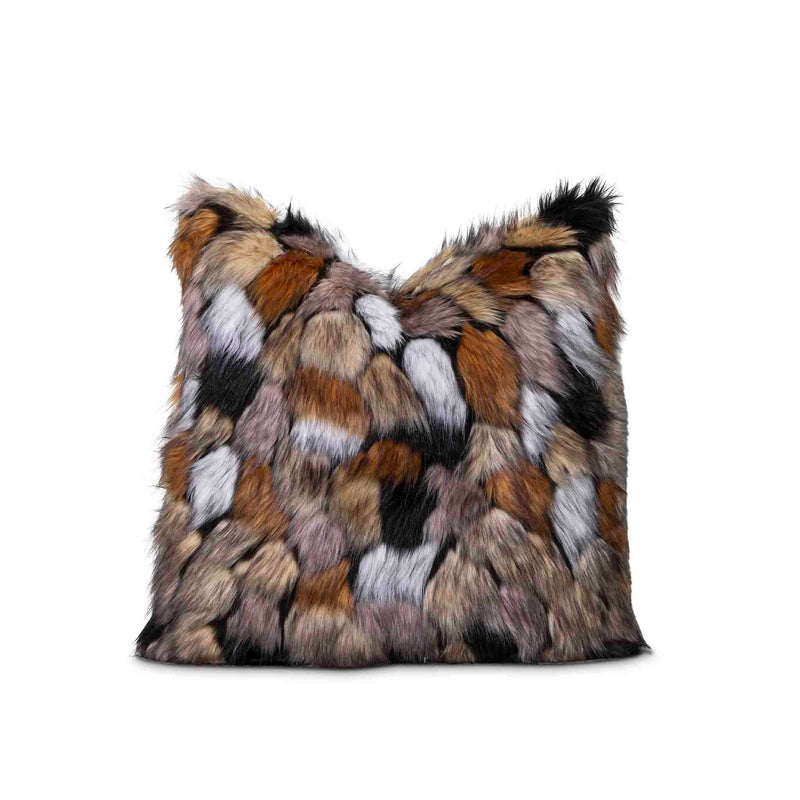 Multicolour soft fur scatter cover by Giava Interiors made in South Africa