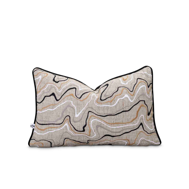 Wave scribble patterened scatter cover by Giava Interiors made in South Africa
