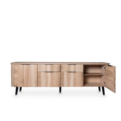 Willow Sideboard Table view from the front with open cupboard. Designed by Giava Interiors. Made in South Africa