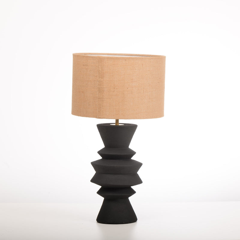Zig Zag Table Lamp in Ebony